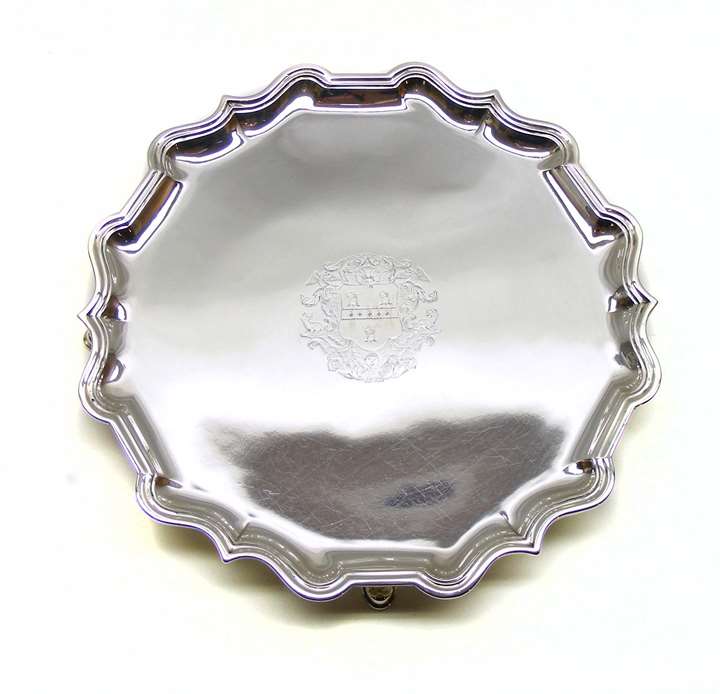 George II silver salver by Robert Abercromby